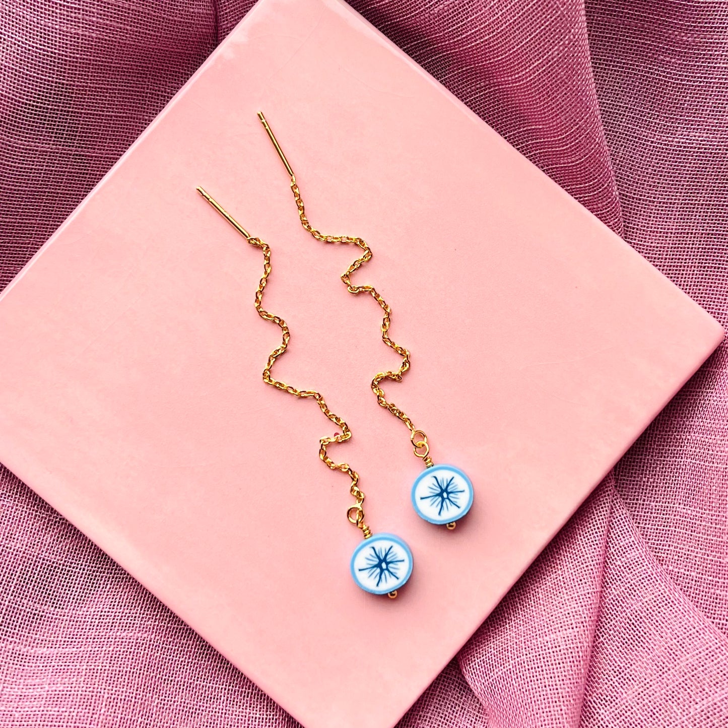 Snefnug Kædeøreringe - sæt / 2 stk