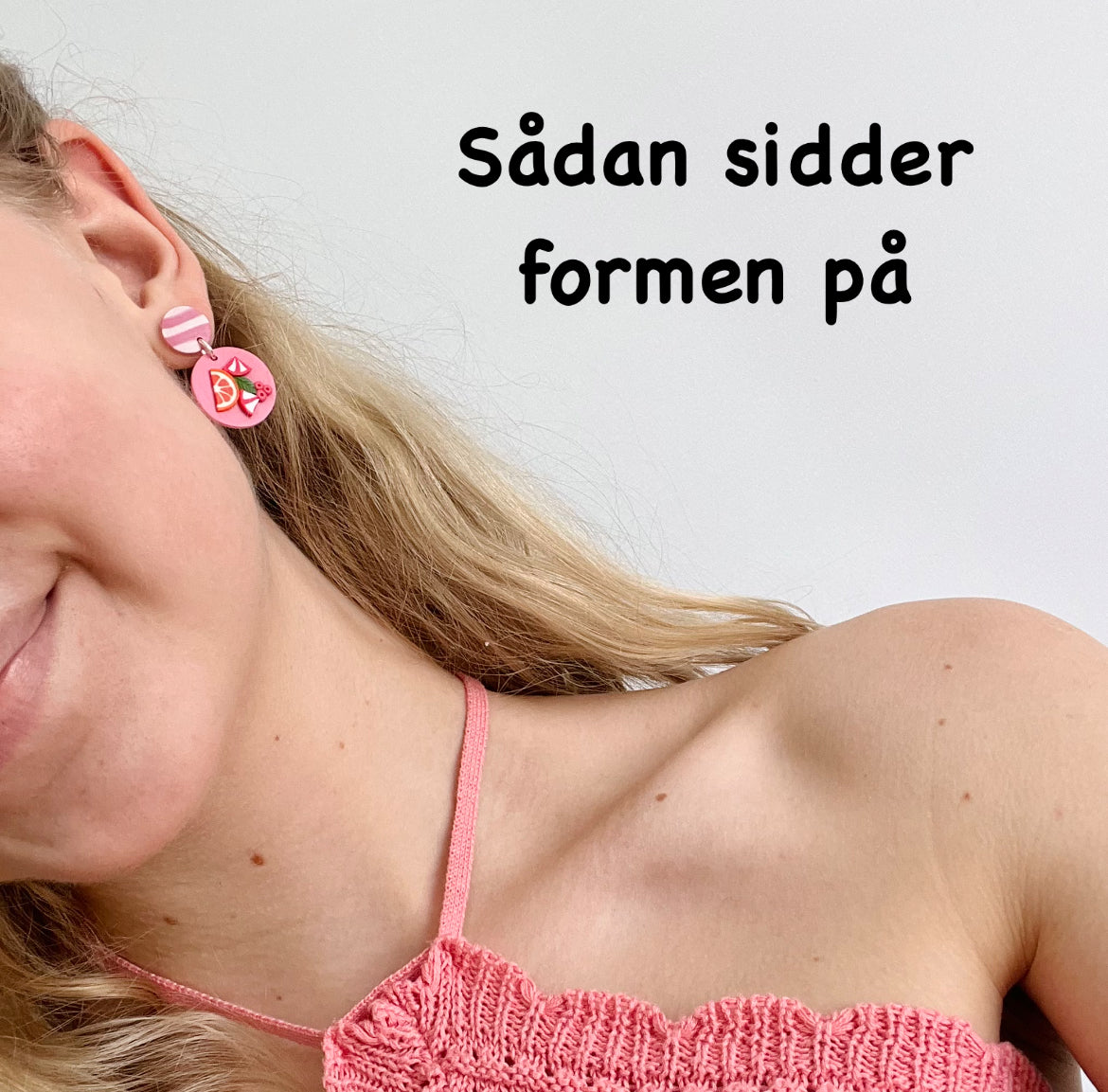 Lyserøde Vandmelon-ørestikkere