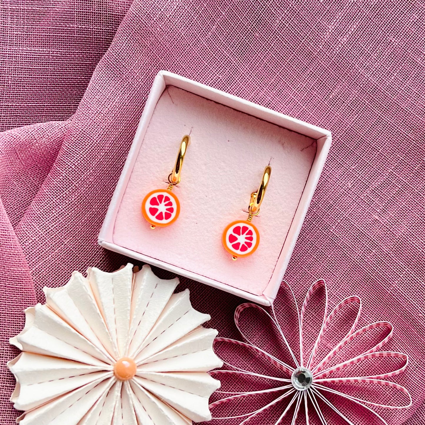 Grapefrugt Hoops - sæt / 2 stk