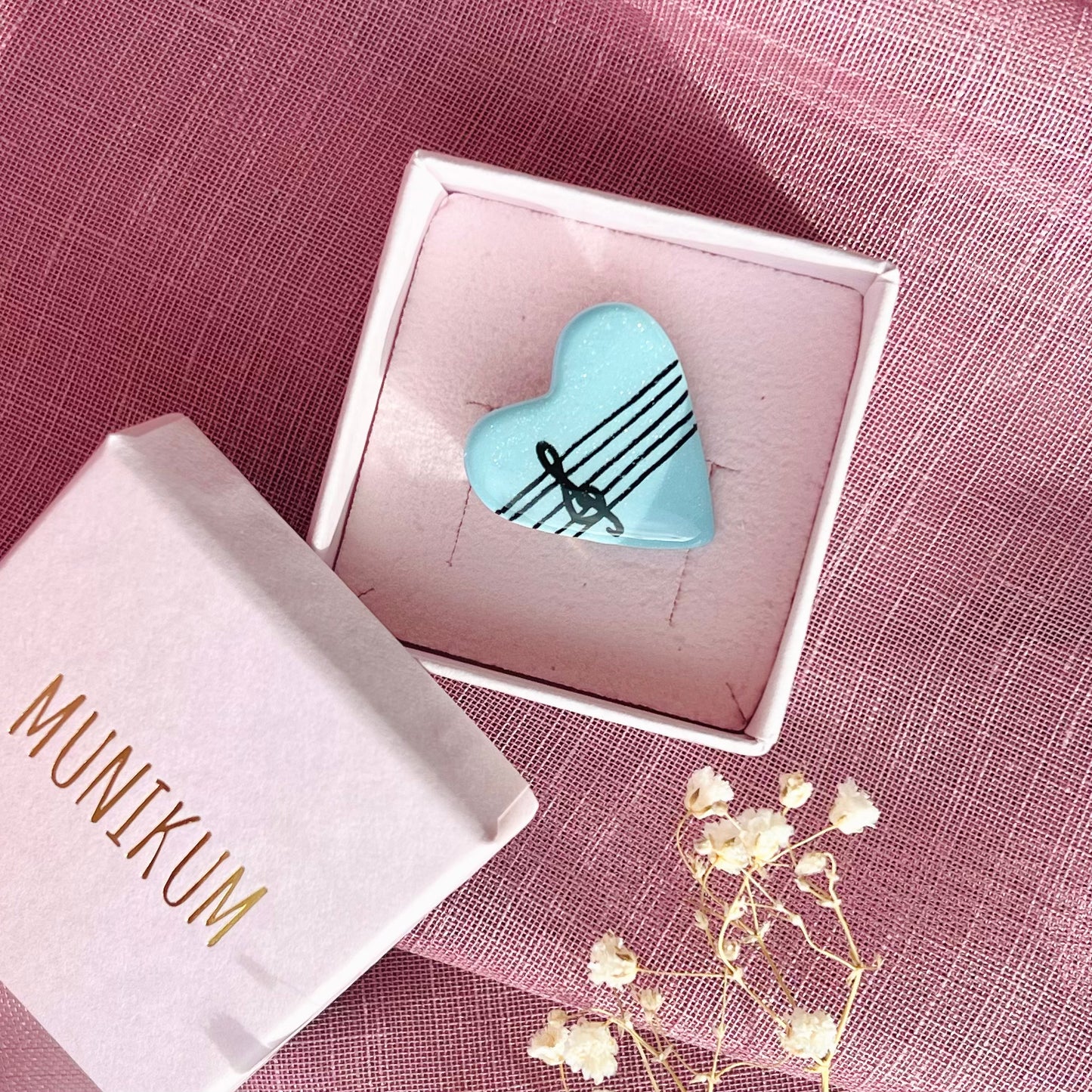 Hjerteformet Node-broche