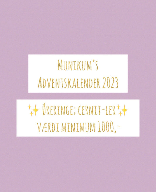 Adventskalender 2023 - Øreringe; cernit-ler