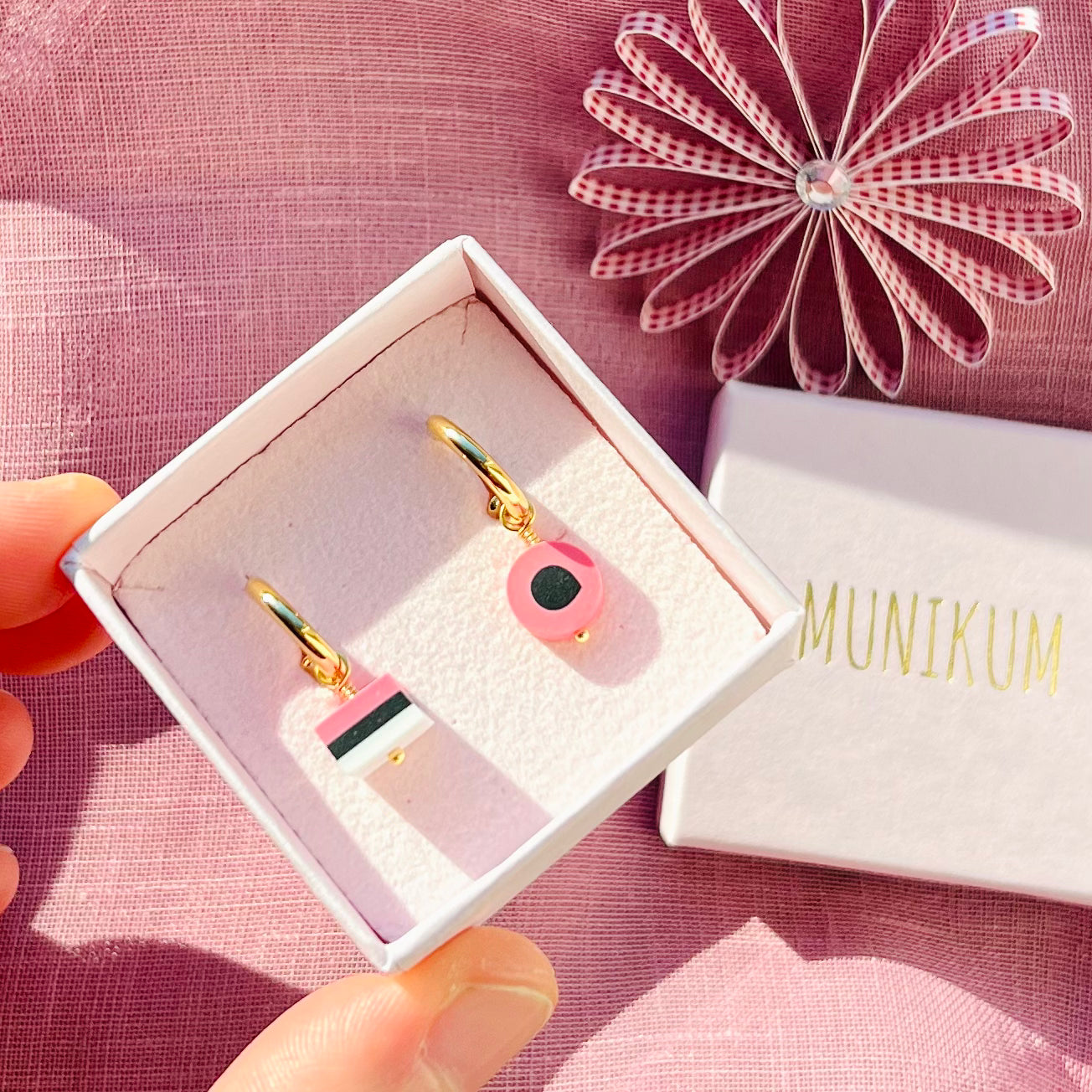 Lyserød Konfekt - sæt / 2 stk