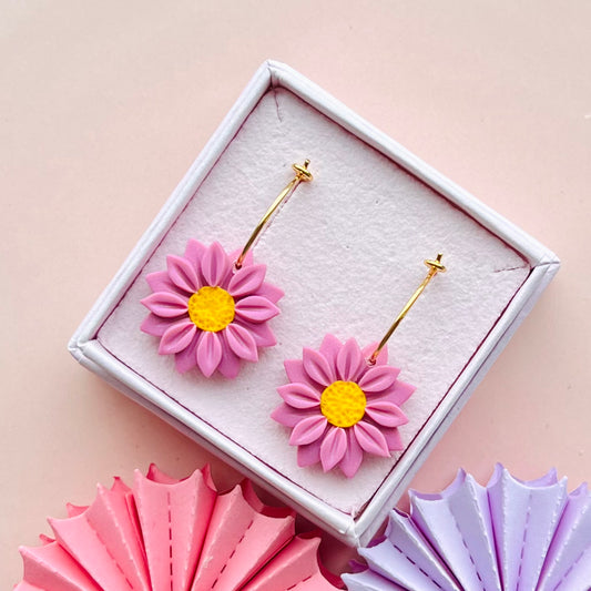 Lyserøde Blomster Hoops