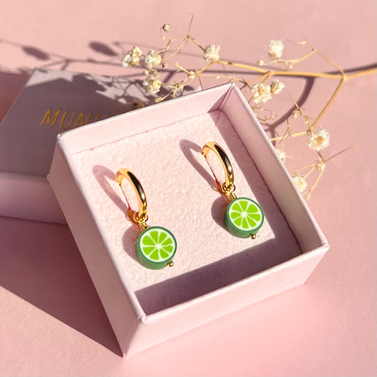 Lime Hoops - sæt / 2 stk