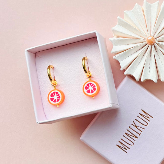 Grapefrugt Hoops - sæt / 2 stk