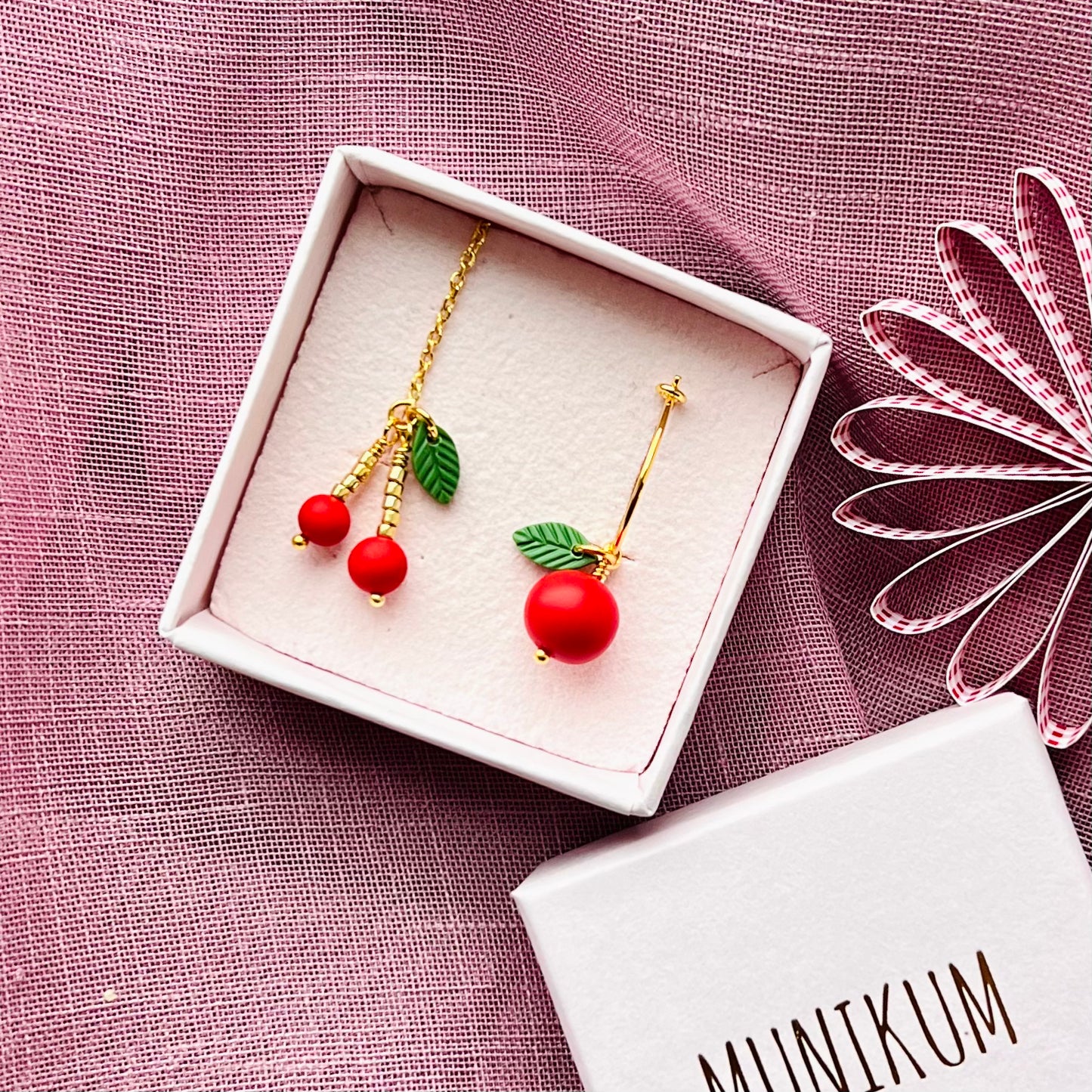 Kirsebær/Æble - sæt / 2 stk