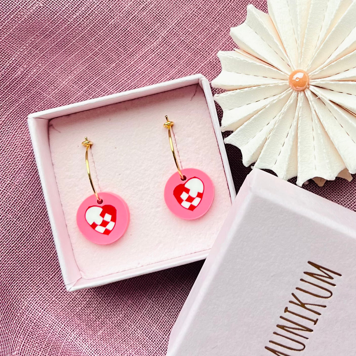 Små Julehjerte Hoops