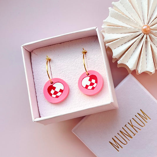 Små Julehjerte Hoops