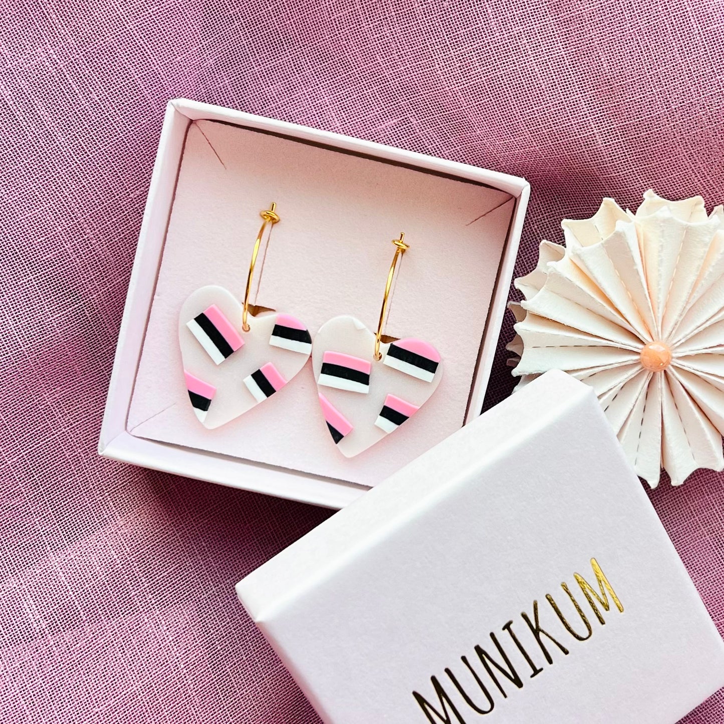 Hjerte-hoops med lakridskonfekt