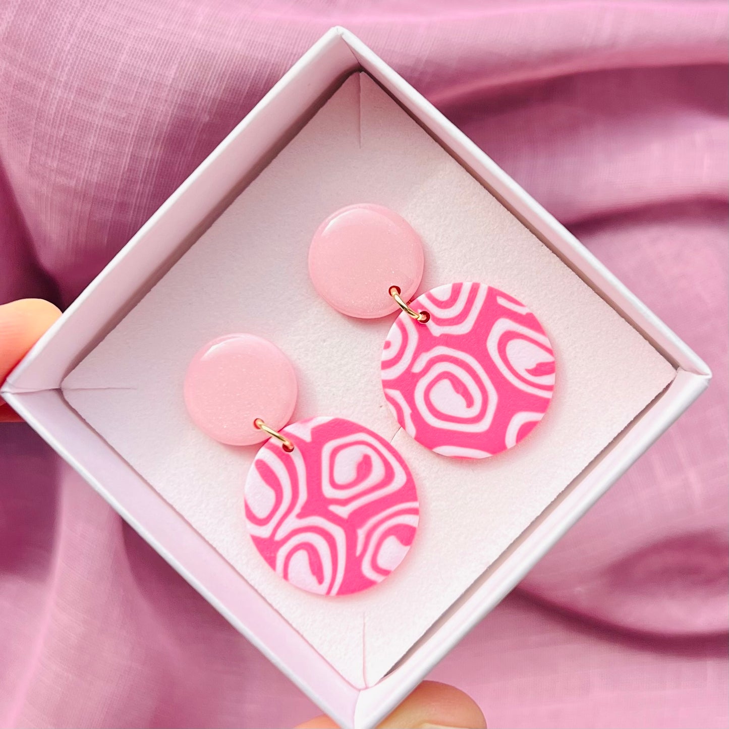 Pink Swirl Ørestikkere