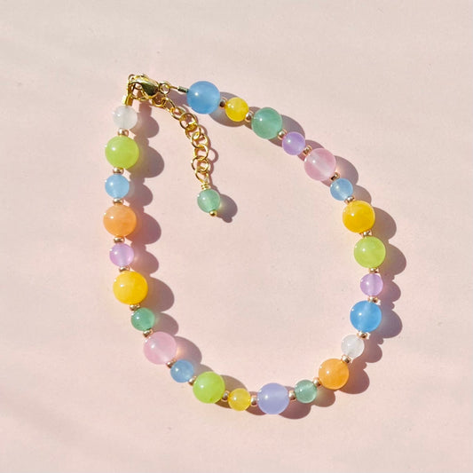 Unika Pastel Armbånd / Forgyldt