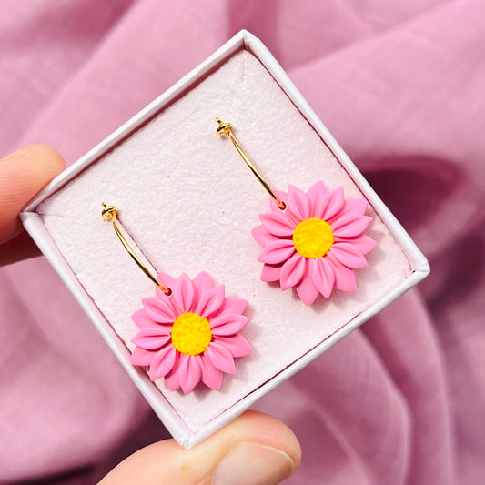 Lyserøde Blomster Hoops